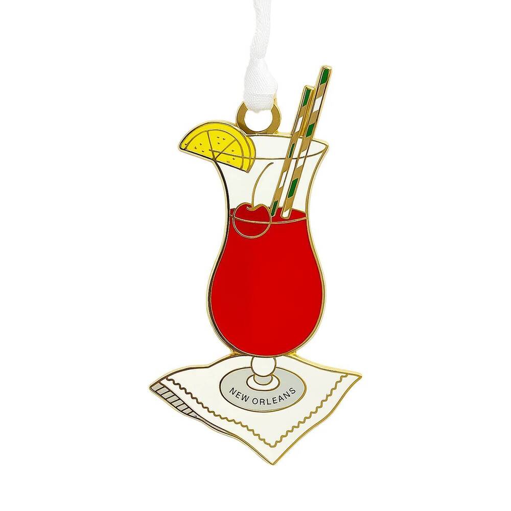 NEW NOLA TAWK hurricane enamel ornament in red